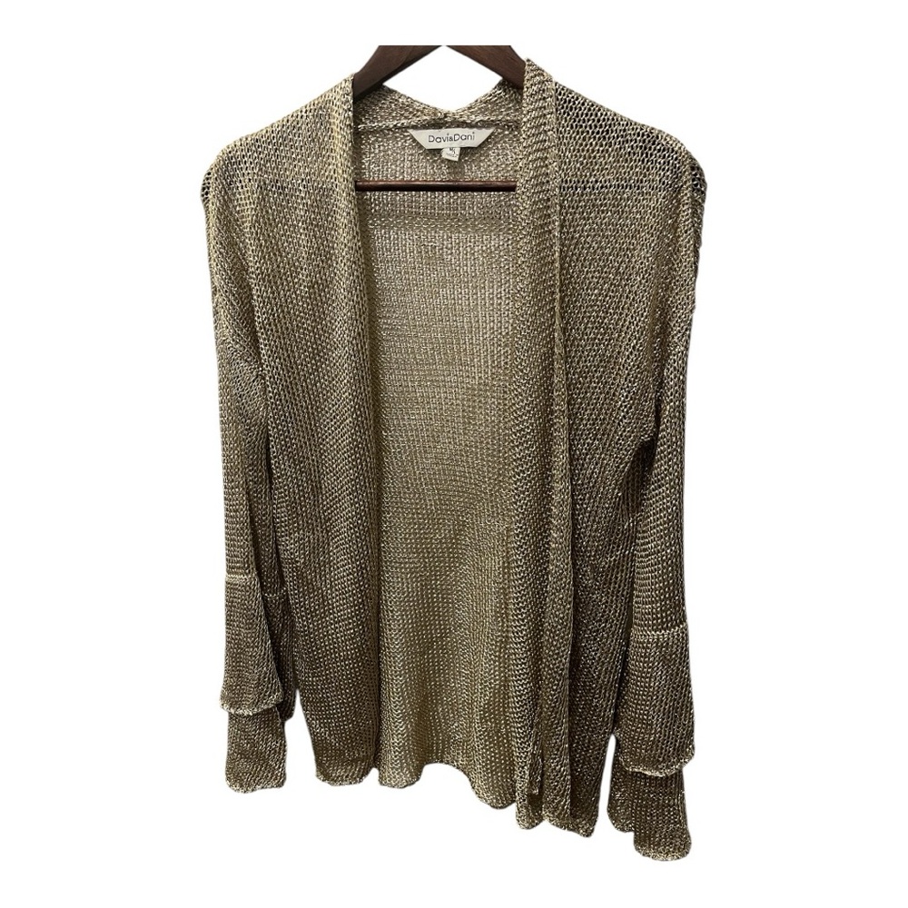 Davi & Dani Gold Mesh Chain Style Open Front Card… - image 1